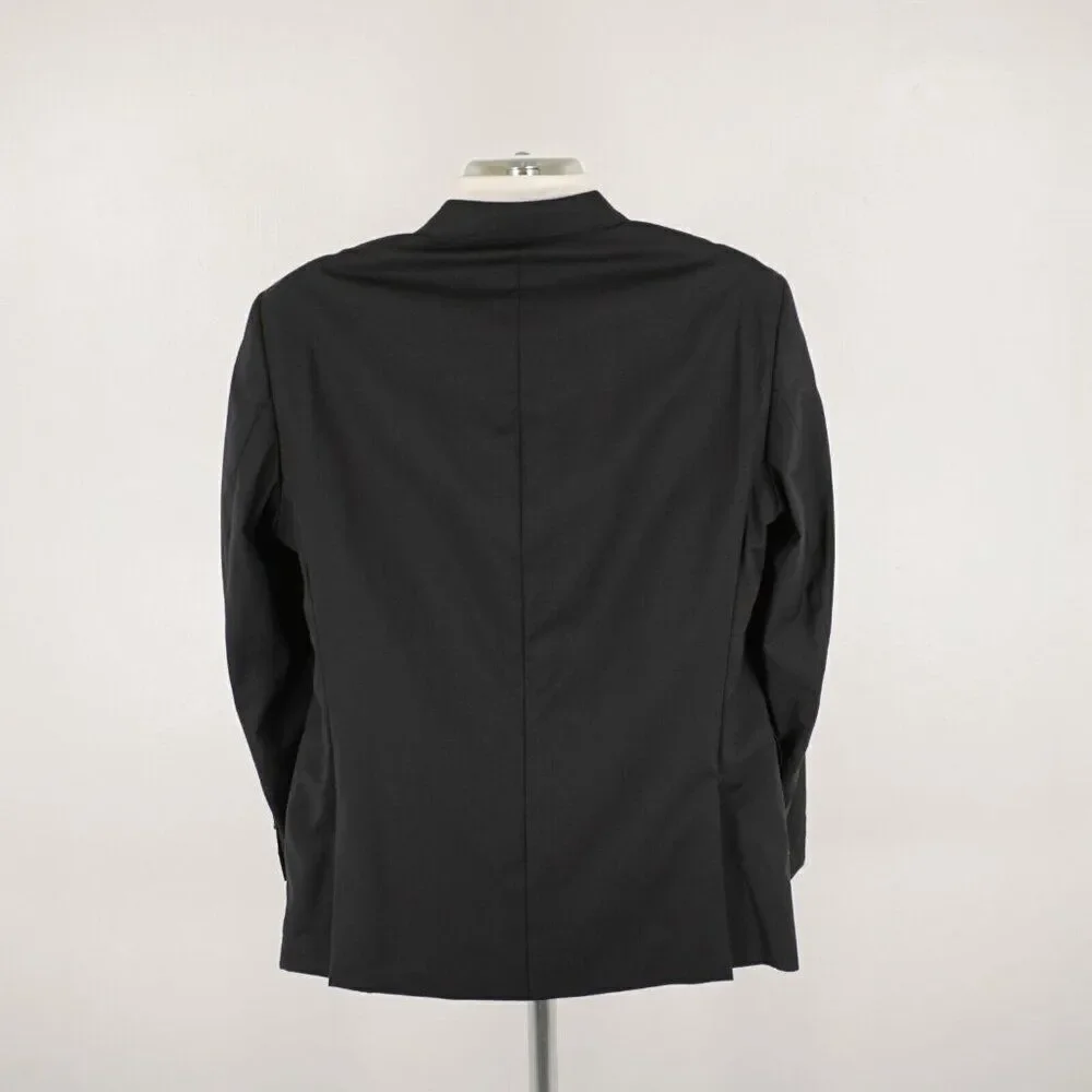 Calvin Klein‎ Black Wool Peak Label 2 Button Blazer / Suit Jacket 40R Tagged 44L
